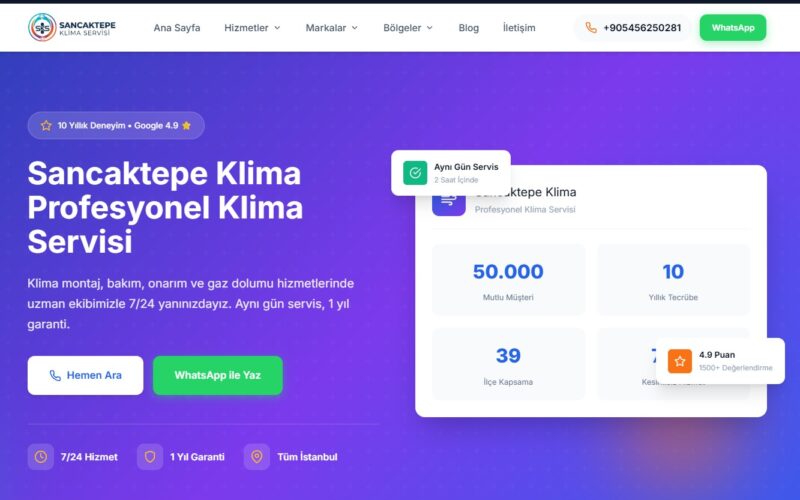 Sancaktepe Klima Servisi