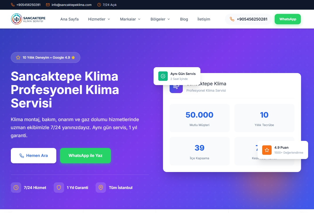 Sancaktepe Klima Servisi